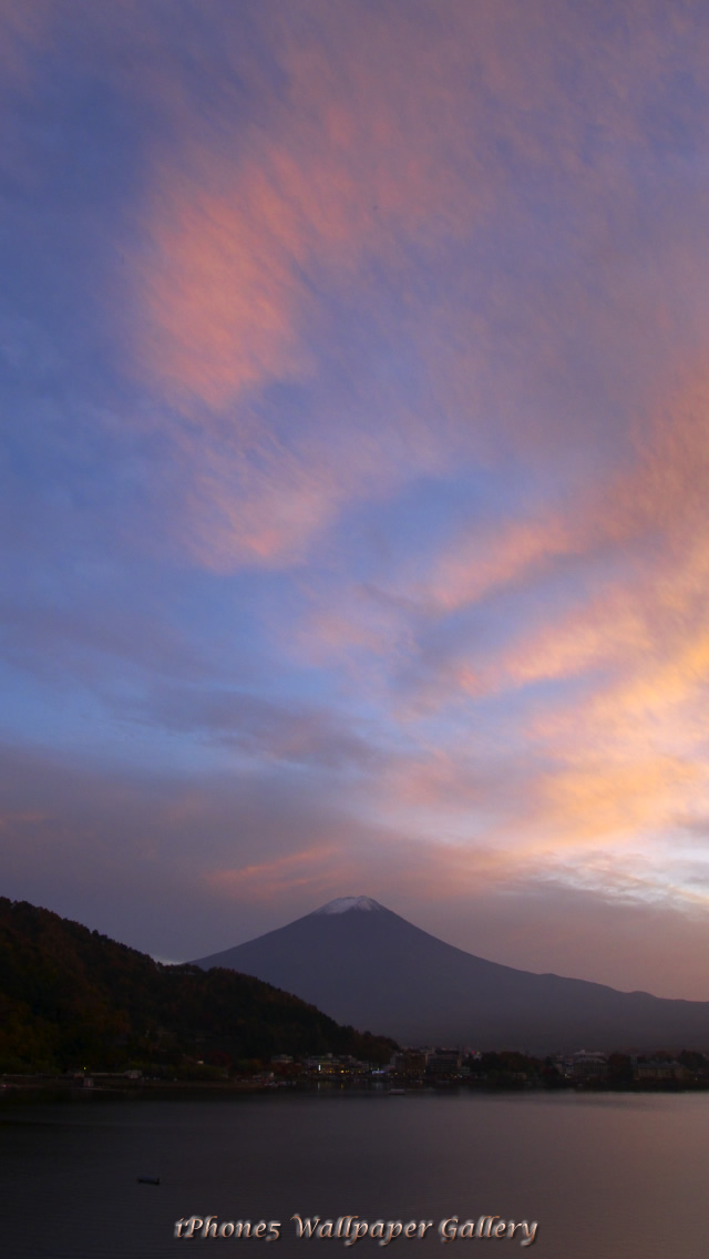 iPhone用高画質壁紙「富士山夕焼け」