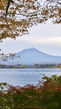 iPhone5用[640x1136]高画質壁紙「富士山秋景-Mt. Fuji」