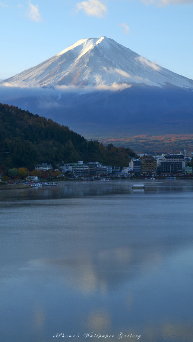 iPhone用高画質壁紙「夜明けの富士山」