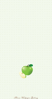 iPhone5/5s/5c用[744x1392]高画質壁紙「青リンゴ-1」