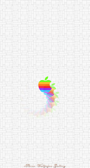 iPhone5/5s/5c用[744x1392]高画質壁紙「カラフルなリンゴ」