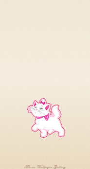 iPhone5/5s/5c用[744x1392]高画質壁紙「ピンクの猫-1」
