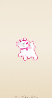 iPhone5/5s/5c用[744x1392]高画質壁紙「ピンクの猫-2」