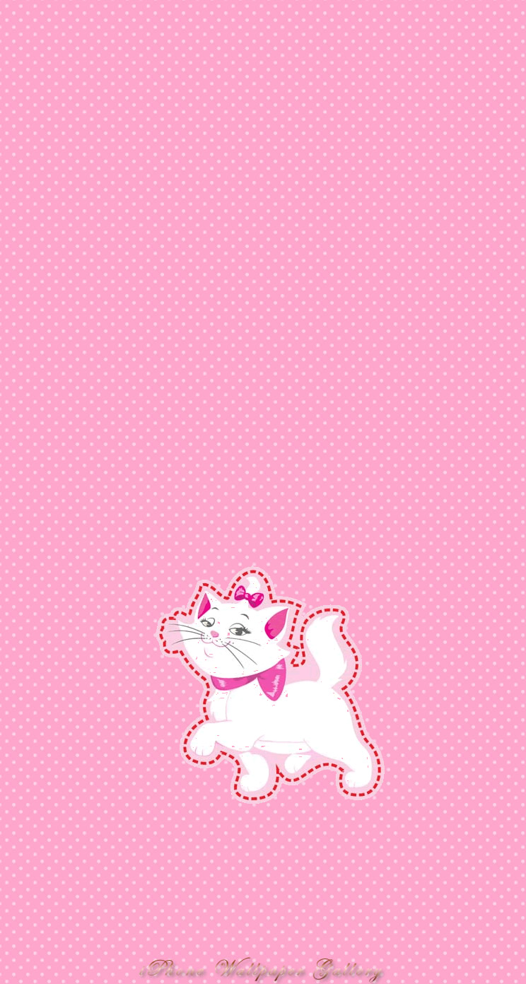 Iphone5 壁紙館 アート作品 ピンクの猫 3 Free Iphone Wallpaper Gallery Arttistic Designs