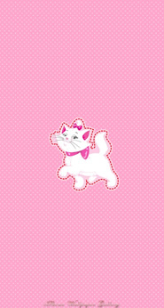 iPhone5/5s/5c用[744x1392]高画質壁紙「ピンクの猫-4」