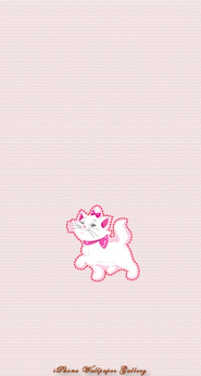 iPhone5/5s/5c用[744x1392]高画質壁紙「ピンクの猫-5」