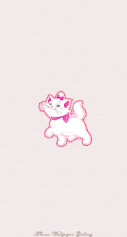 iPhone5/5s/5c用[744x1392]高画質壁紙「ピンクの猫-6」