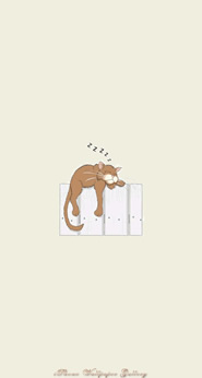 iPhone5/5s/5c用[744x1392]高画質壁紙「眠り猫-2」