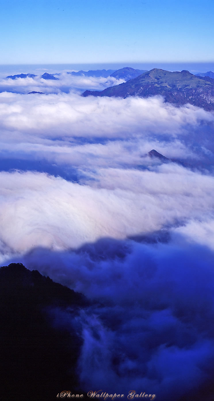 Iphone5 壁紙館 山岳写真 蒼空の雲海 Iphone Wallpaper Alpine
