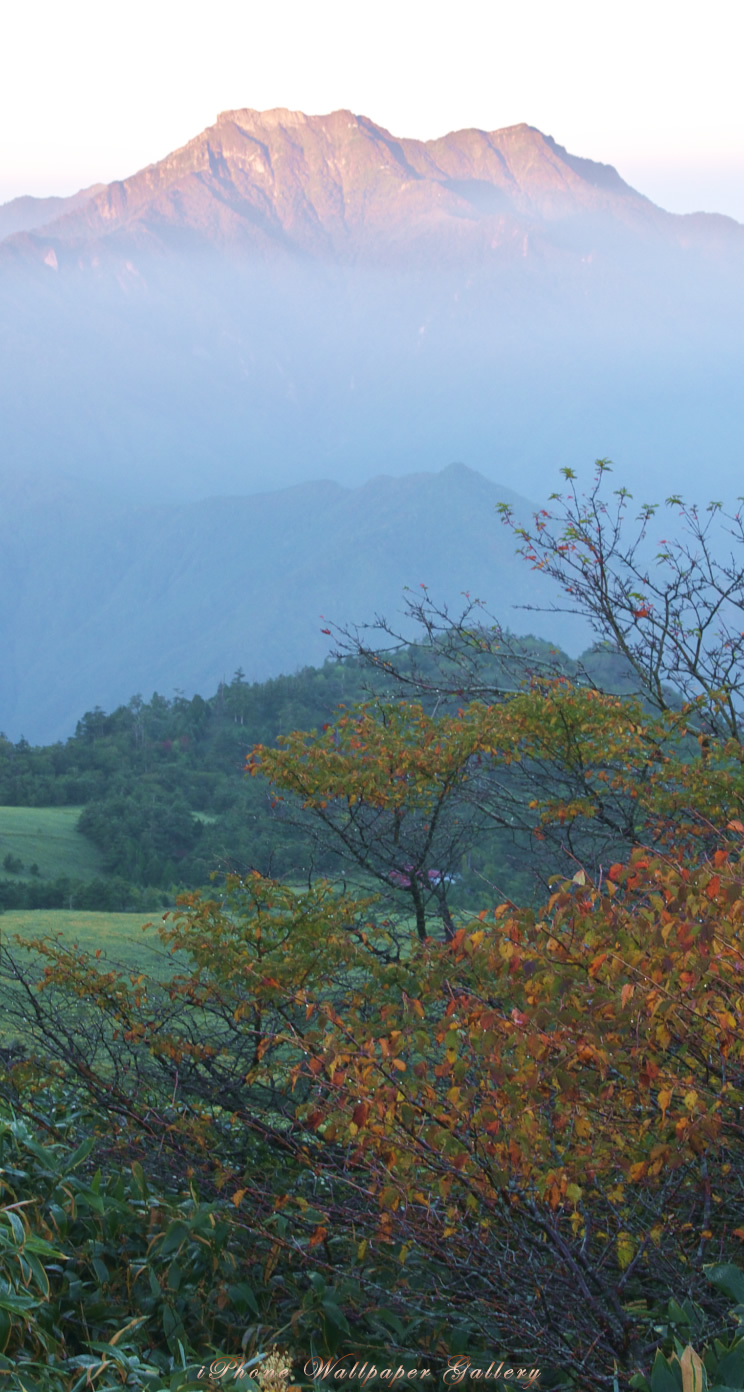 iOS 7-iPhone5用高画質壁紙「石鎚山朝景」