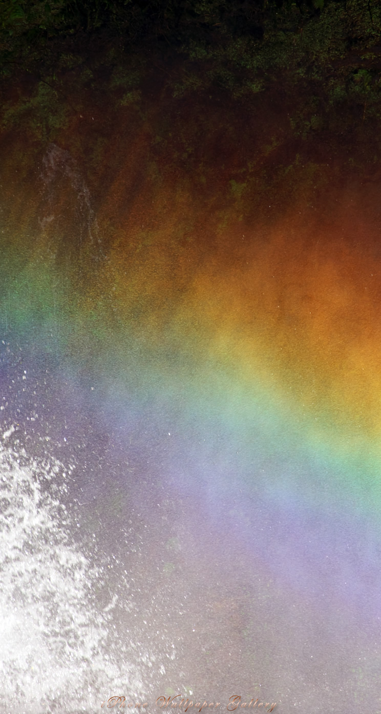 iOS 7-iPhone5用高画質壁紙「滝の虹」