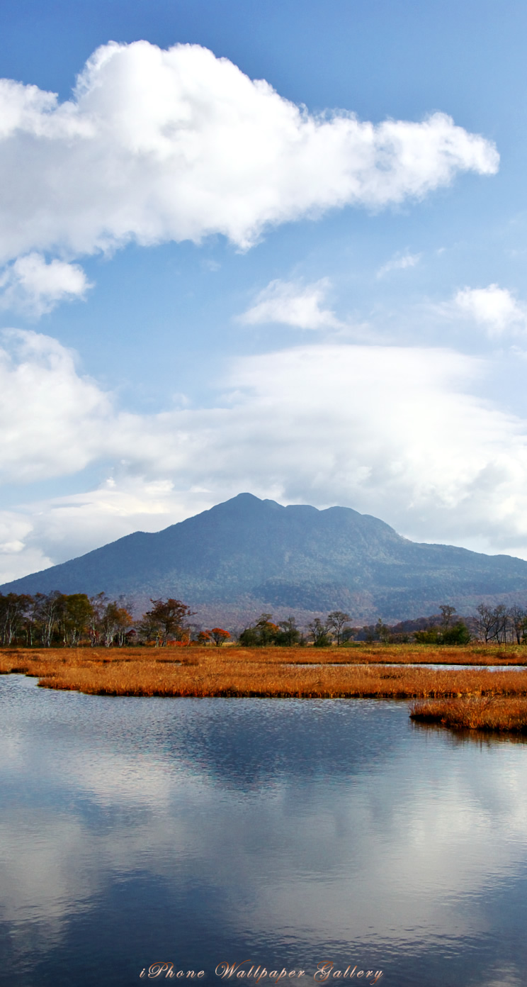 iOS 7-iPhone5用高画質壁紙「燧ヶ岳秋景」