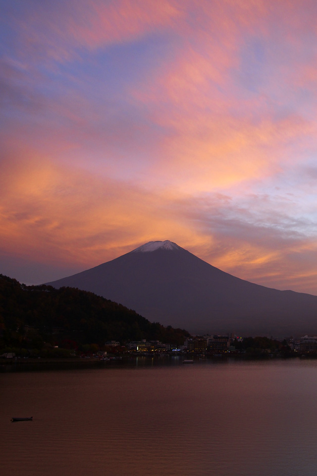 iPhone用高画質壁紙「富士山夕景-Mt. Fuji」