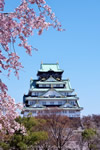 iPhone用[640x960]高画質壁紙「春の大阪城-Osaka Castle in spring」